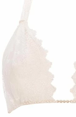 COAXcopenhagen.com Ivory Bralette With Pearls - Geneva Bra LINGERIE