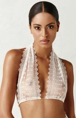 COAXcopenhagen.com Ivory Bralette With Pearls - Geneva Bra LINGERIE