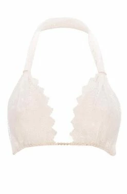 COAXcopenhagen.com Ivory Bralette With Pearls - Geneva Bra LINGERIE