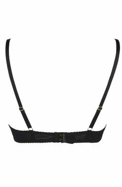 COAXcopenhagen.com Open Cup Bra With Flock Embroidery - Vacay Kisses