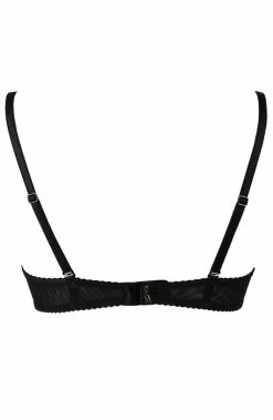 COAXcopenhagen.com Black Open Cup Bra With Red Lace - Summer Crush LINGERIE