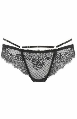 COAXcopenhagen.com Black Lace Thong - Summer Shades