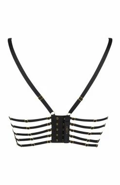 COAXcopenhagen.com LINGERIE Black Cage-strap Bustier Bra - She Said