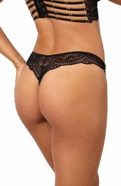 COAXcopenhagen.com LINGERIE Black Cage-strap Thong - She Said