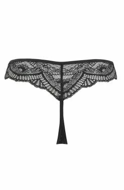COAXcopenhagen.com LINGERIE Black Cage-strap Thong - She Said