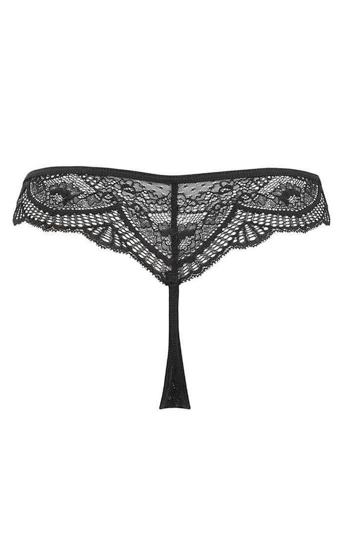 COAXcopenhagen.com LINGERIE Black Cage-strap Thong - She Said