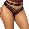COAXcopenhagen.com Black & Red Lace Thong - Here With Me