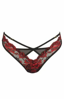 COAXcopenhagen.com Black Thong With Red Lace - Sunset Lover