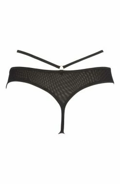 COAXcopenhagen.com Black & Red Cage-strap Thong - Love Me