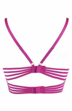 COAXcopenhagen.com Fuchsia Lace Bustier Bra - Choose Me LINGERIE