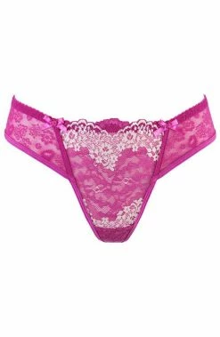 COAXcopenhagen.com Fuchsia Lace Thong - Choose Me LINGERIE