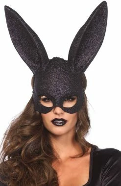 COAXcopenhagen2 Black Glitter Bunny Mask