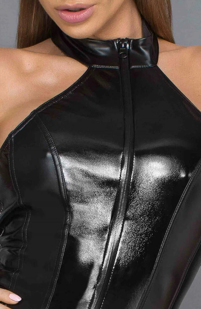 COAXcopenhagen.com Glossy Black Wet Look Bodysuit - Pretentious The COAX Fetish
