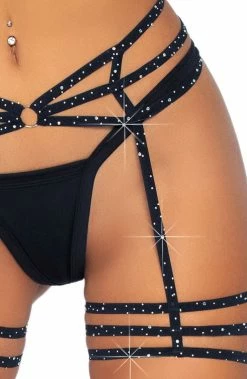 COAXcopenhagen.com Rhinestone Harness Garter Belt LINGERIE