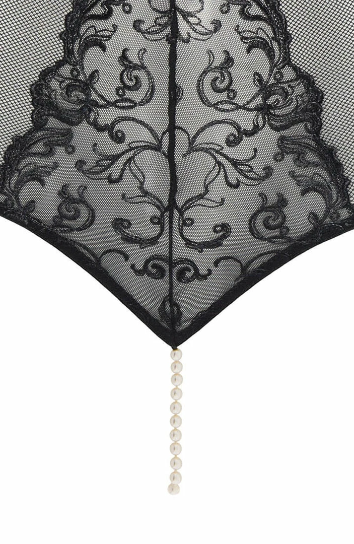 COAXcopenhagen2 LINGERIE High Waist Brief Panty With Pearl String - Vienna High Waist Brief