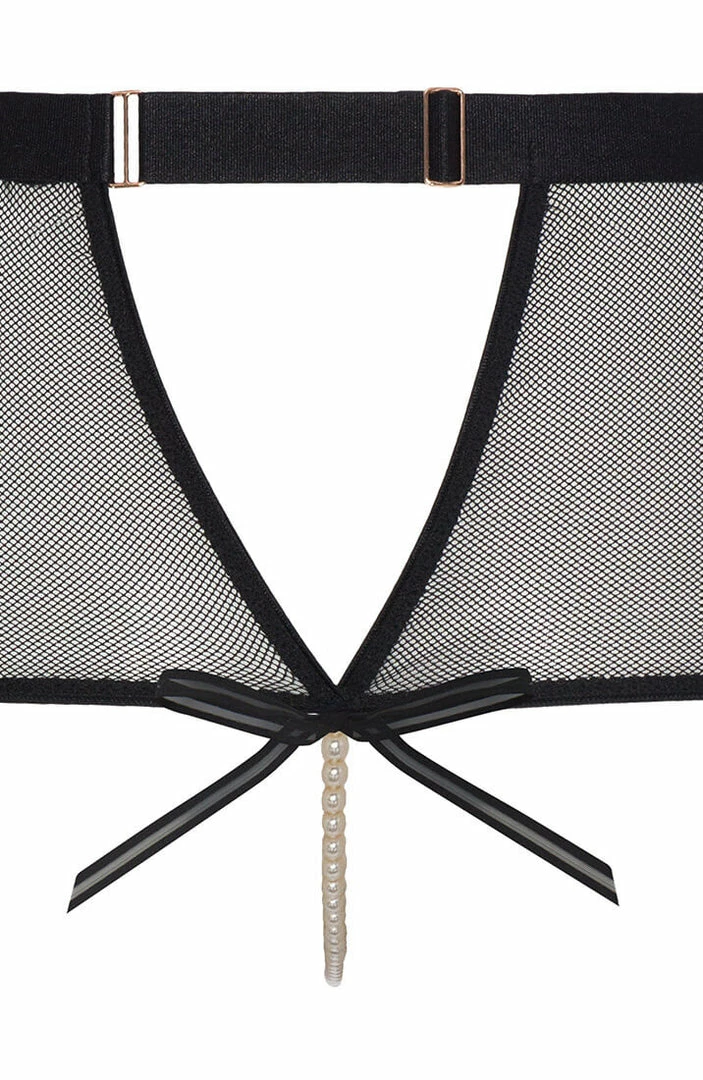 COAXcopenhagen2 LINGERIE High Waist Brief Panty With Pearl String - Vienna High Waist Brief