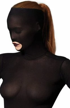 COAXcopenhagen.com LINGERIE Opaque Masked Bodysuit With Beaded String - All About The Senses