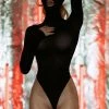 COAXcopenhagen.com LINGERIE Opaque Masked Bodysuit With Beaded String - All About The Senses
