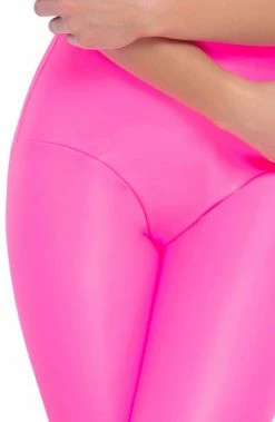 COAXcopenhagen.com WET LOOK & PVC Hot Pink Wet Look Catsuit - Dainty Desires