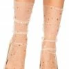 COAXcopenhagen.com HOSIERY Nude Tulle Ankle Highs With Stars And Moons