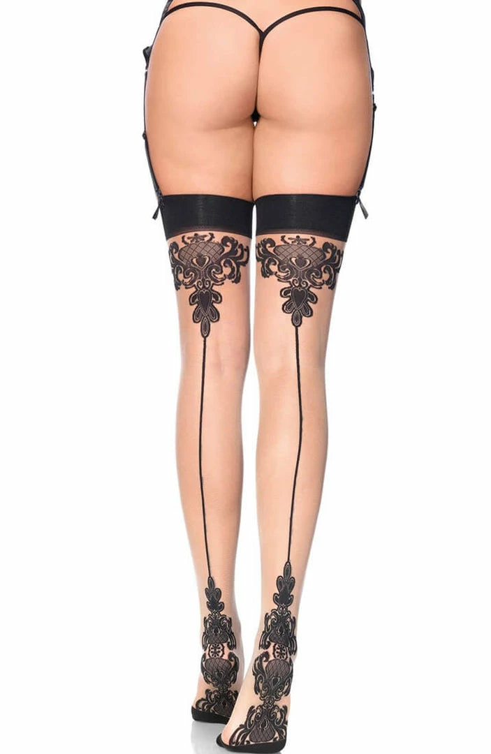 COAXcopenhagen2 Baroque Cuban Heel Thigh Highs HOSIERY