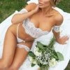 COAXcopenhagen.com White Eyelash Lace Lingerie Set - Lacey Lulu