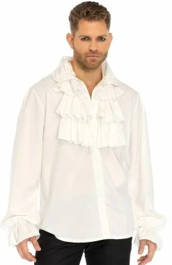 COAXcopenhagen.com White Shirt With Ruffle Front Men's Costumes