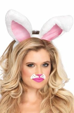 COAXcopenhagen2 White Bunny Ears With Plush Bunny Costumes