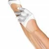 COAXcopenhagen2 White Mini Cropped Satin Gloves