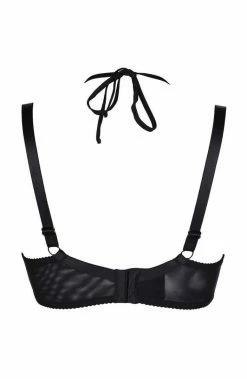 COAXcopenhagen2 Black Plus Size PVC Bra - INVEIGLE