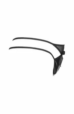 COAXcopenhagen2 Black Plus Size PVC Thong - INVEIGLE