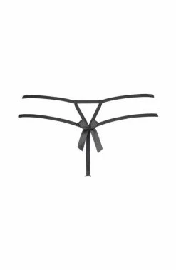 COAXcopenhagen2 Black Plus Size PVC Thong - INVEIGLE