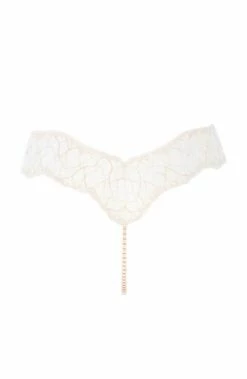 COAXcopenhagen.com Ivory Single Pearl String - Sydney Single Crotchless