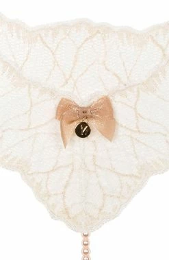COAXcopenhagen.com Ivory Single Pearl String - Sydney Single Crotchless