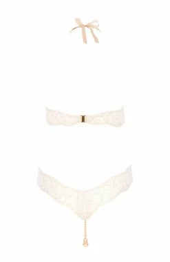 COAXcopenhagen.com Ivory Bodysuit With Double Pearl String - Sydney Body Double