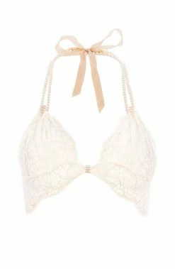COAXcopenhagen.com Ivory Bralette With Pearl Strand - Sydney Bra