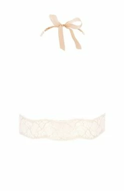 COAXcopenhagen.com Bras Ivory Bustier Bralette With Pearl Choker - Sydney Bralette