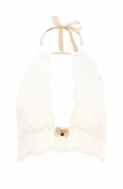 COAXcopenhagen.com Bras Ivory Bustier Bralette With Pearl Choker - Sydney Bralette