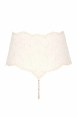 COAXcopenhagen.com Crotchless Ivory Hipster Panty With Single Pearl String - Sydney Panty