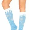 COAXcopenhagen2 HOSIERY Knee High Socks With Snowflakes