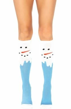 COAXcopenhagen2 Knee High Socks With Snowmen