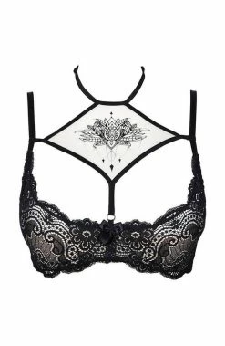 COAXcopenhagen.com LINGERIE Black Lace Shelf Bra - ESCAPE