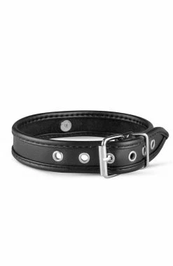 COAXcopenhagen.com Black PU Leather Choker With Metal O-ring That Something #Extra