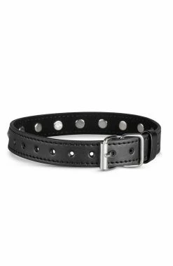 COAXcopenhagen.com Black PU Leather Choker With Metal Studs