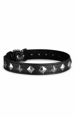 COAXcopenhagen.com Black PU Leather Choker With Metal Studs