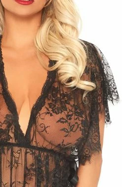 COAXcopenhagen2 Long Lace Negligee - Soft Romance SWIMWEAR