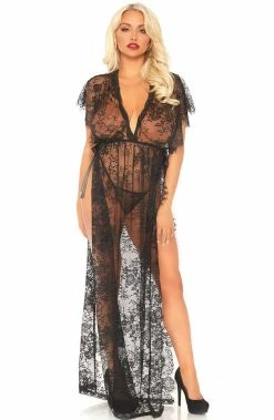 COAXcopenhagen2 Long Lace Negligee - Soft Romance SWIMWEAR