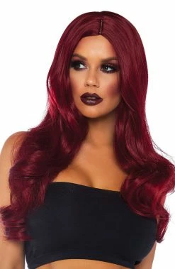 COAXcopenhagen2 ACCESSORIES Long Burgundy Wig