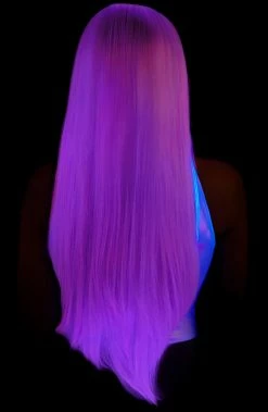 COAXcopenhagen.com Long Straight Center Part Purple Wig
