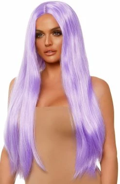 COAXcopenhagen.com Long Straight Center Part Purple Wig